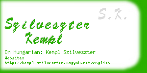 szilveszter kempl business card